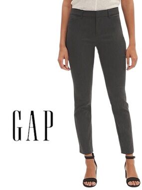 NWT Gap Signature Skinny Stretch Mid Rise Ankle Pants Gray Polished Professional